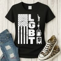 LGBT Flag Liberty Guns Beer Donald Trump  Women's T-Shirt thumb 3