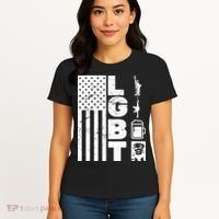 LGBT Flag Liberty Guns Beer Donald Trump  Women's T-Shirt thumb 4