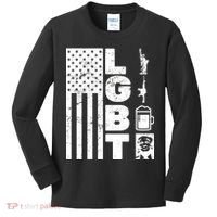 LGBT Flag Liberty Guns Beer Donald Trump  Kids Long Sleeve Shirt thumb 0