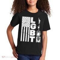 LGBT Flag Liberty Guns Beer Donald Trump  Kids T-Shirt thumb 2