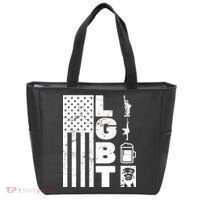 LGBT Flag Liberty Guns Beer Donald Trump  Tote Bag thumb 0