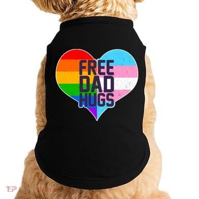 LGBT Free Dad Hugs Heart Doggie Tank