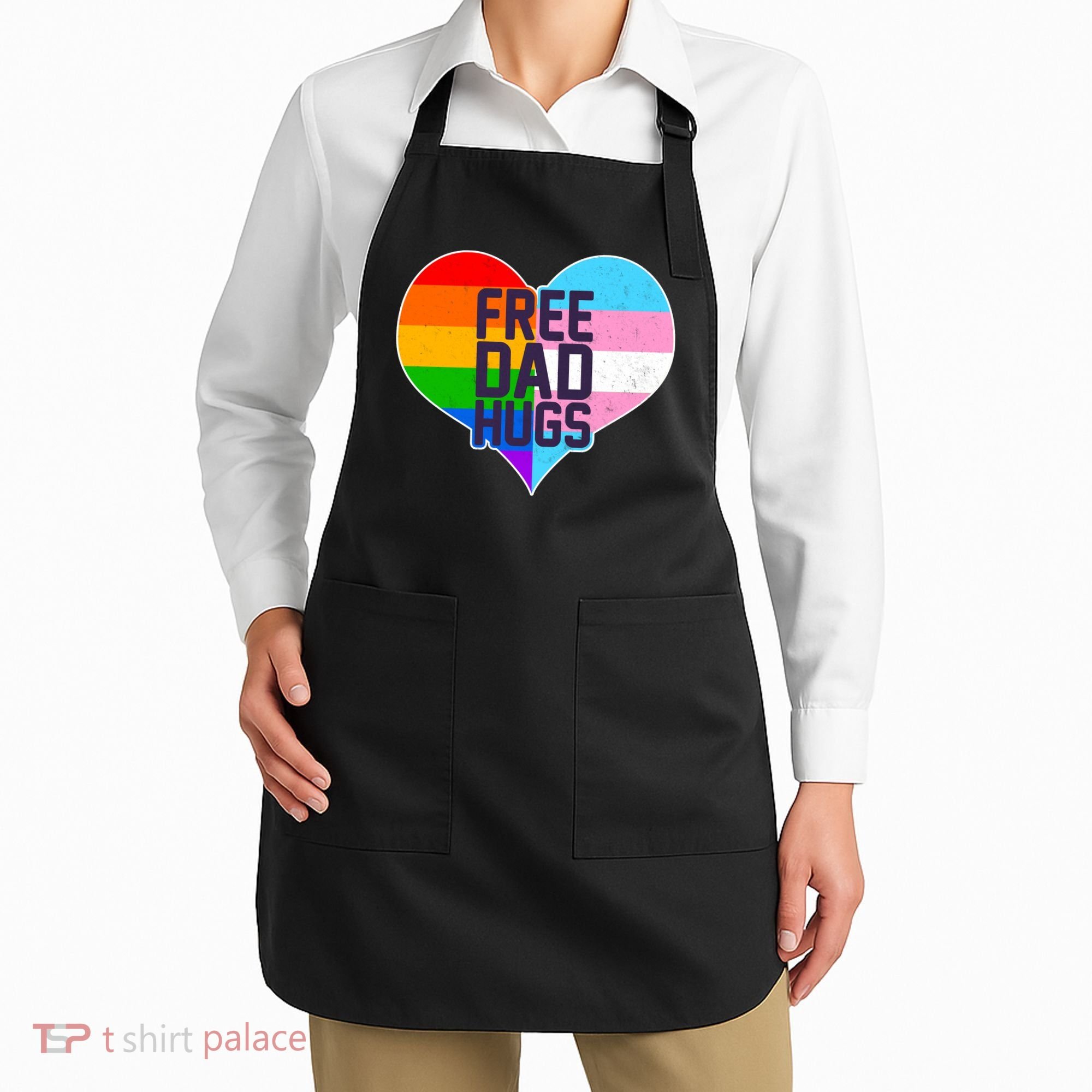 LGBT Free Dad Hugs Heart Apron