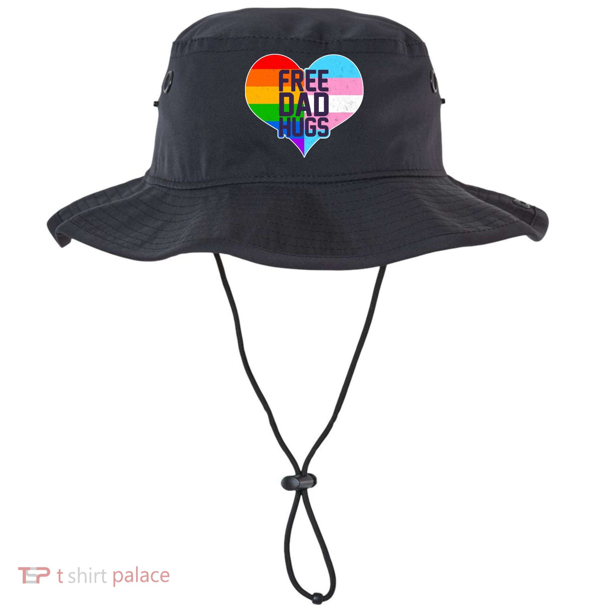 LGBT Free Dad Hugs Heart Bucket Hat