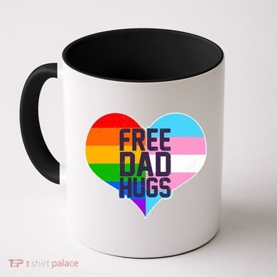 LGBT Free Dad Hugs Heart Coffee Mug