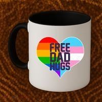 LGBT Free Dad Hugs Heart Coffee Mug thumb 2