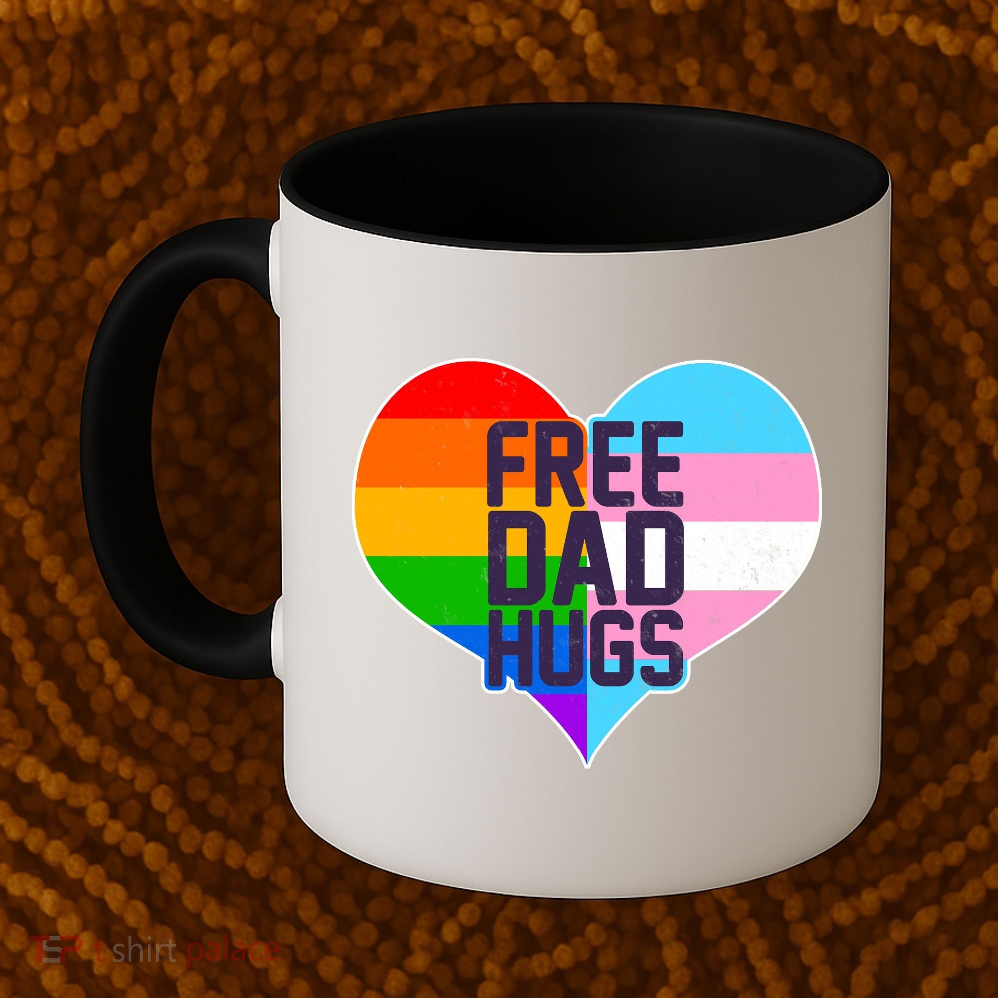 LGBT Free Dad Hugs Heart Coffee Mug