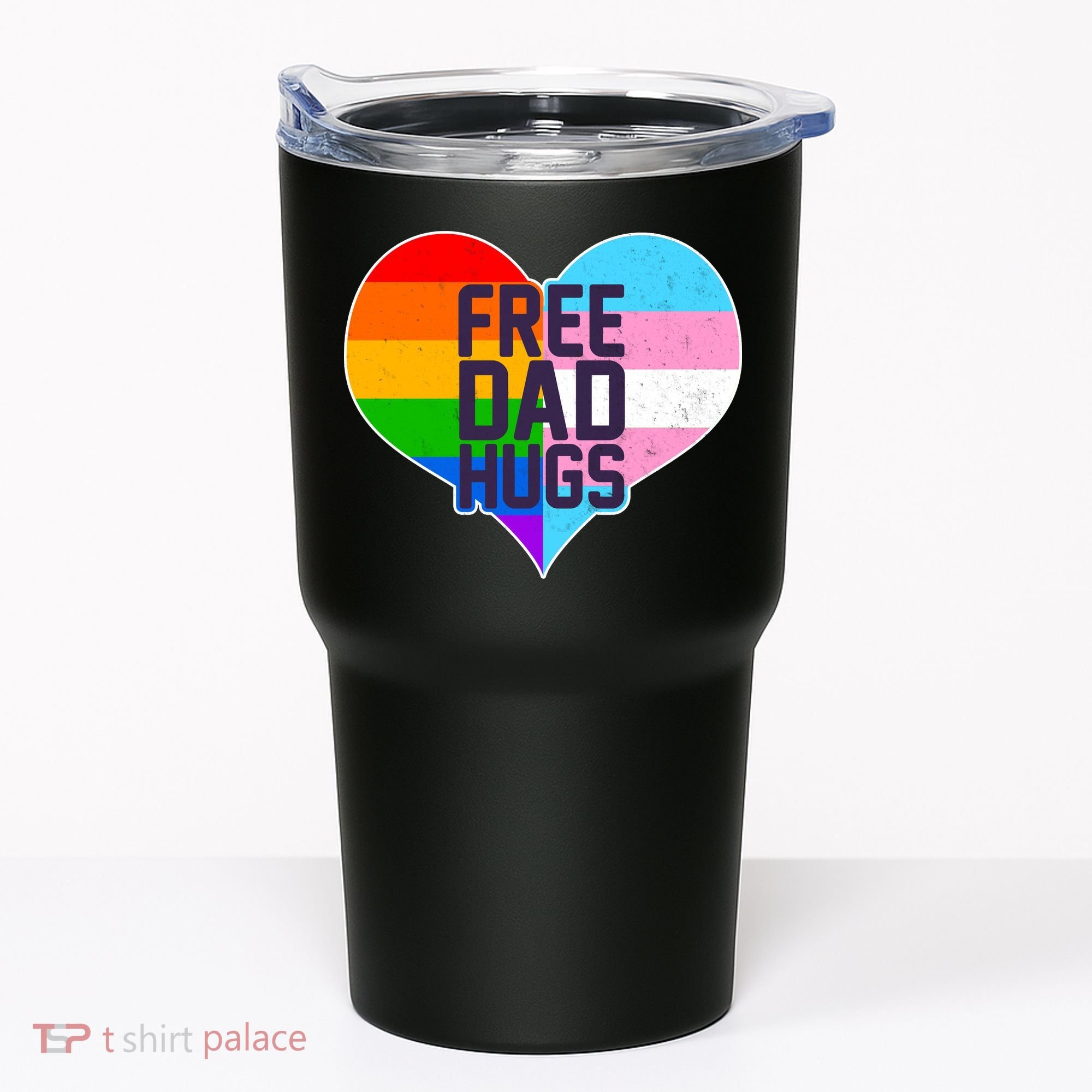 LGBT Free Dad Hugs Heart Tumbler