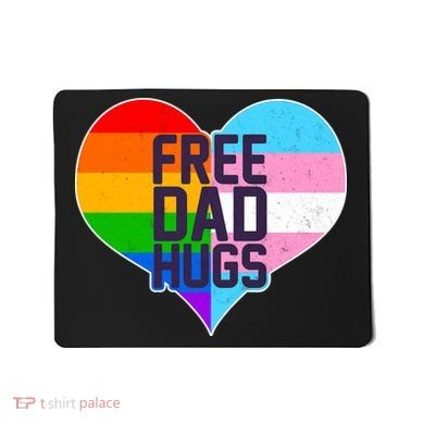 LGBT Free Dad Hugs Heart Mousepad