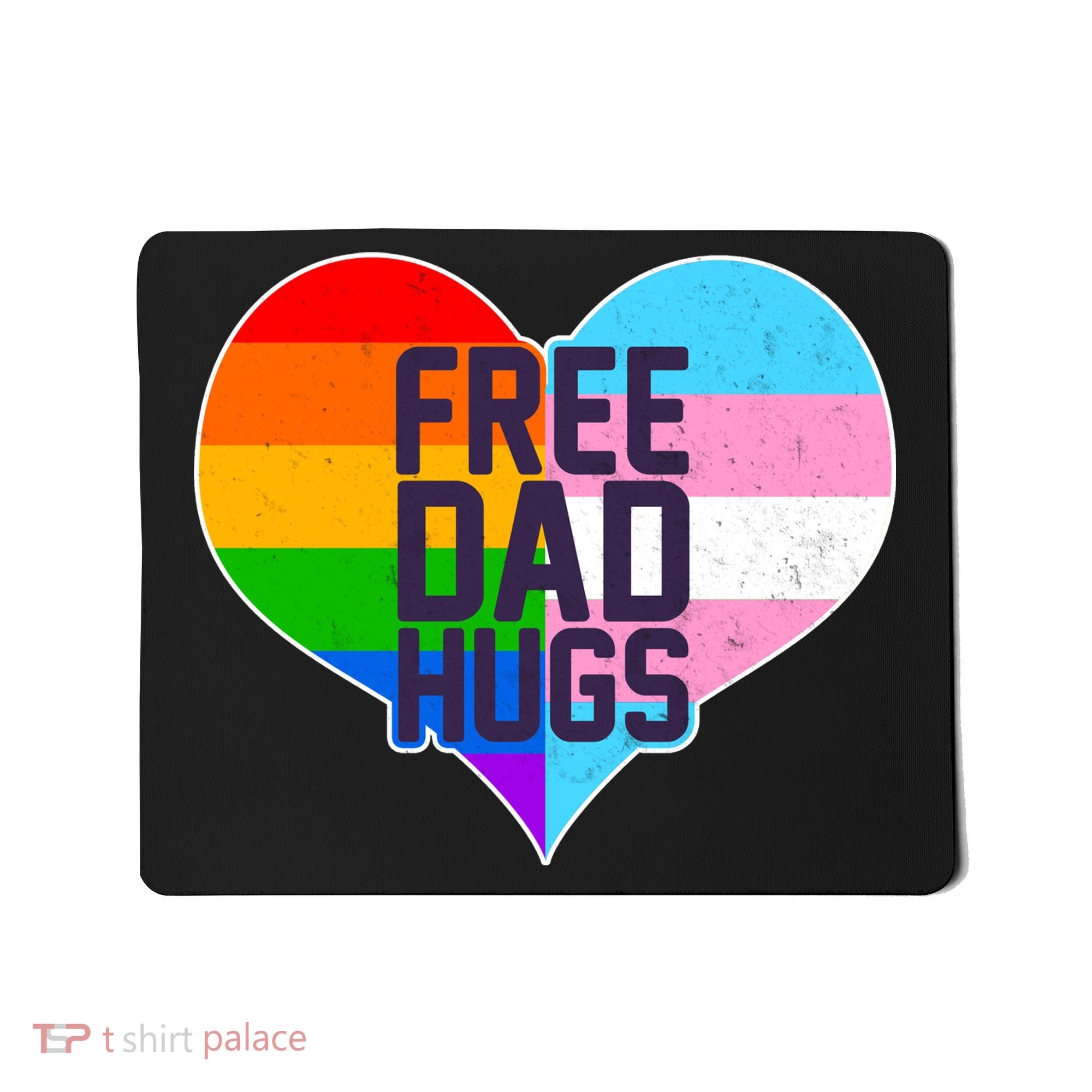 LGBT Free Dad Hugs Heart Mousepad