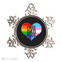 LGBT Free Dad Hugs Heart Ornament thumb 0