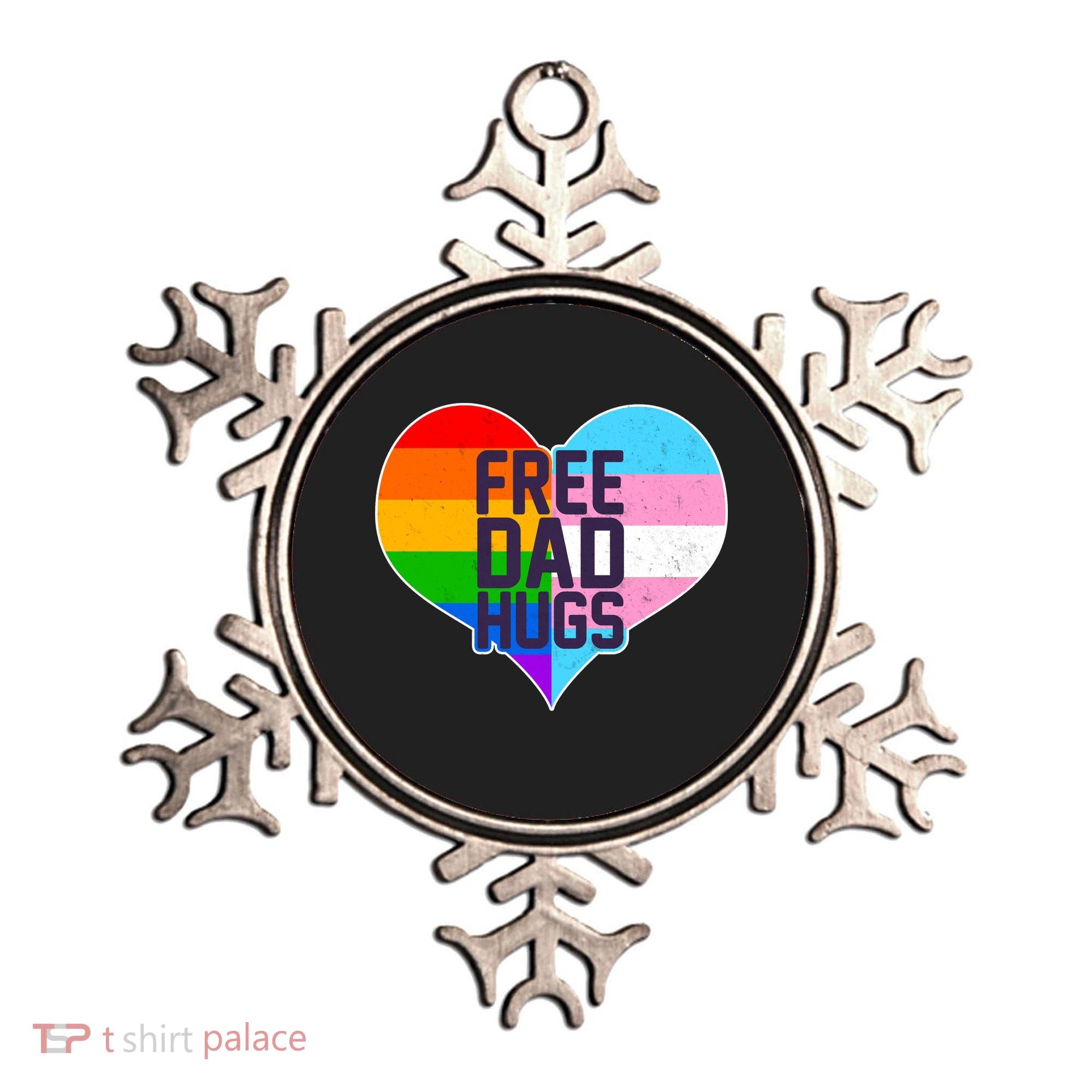 LGBT Free Dad Hugs Heart Ornament