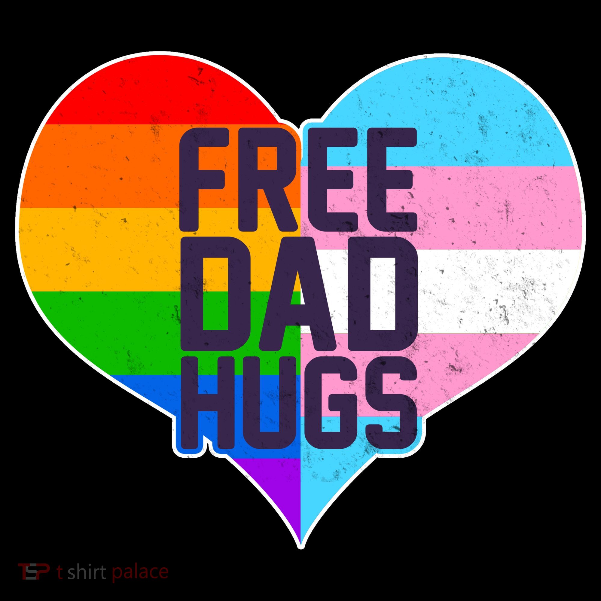 LGBT Free Dad Hugs Heart Ornament