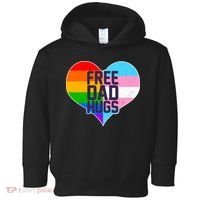 LGBT Free Dad Hugs Heart Toddler Hoodie thumb 0