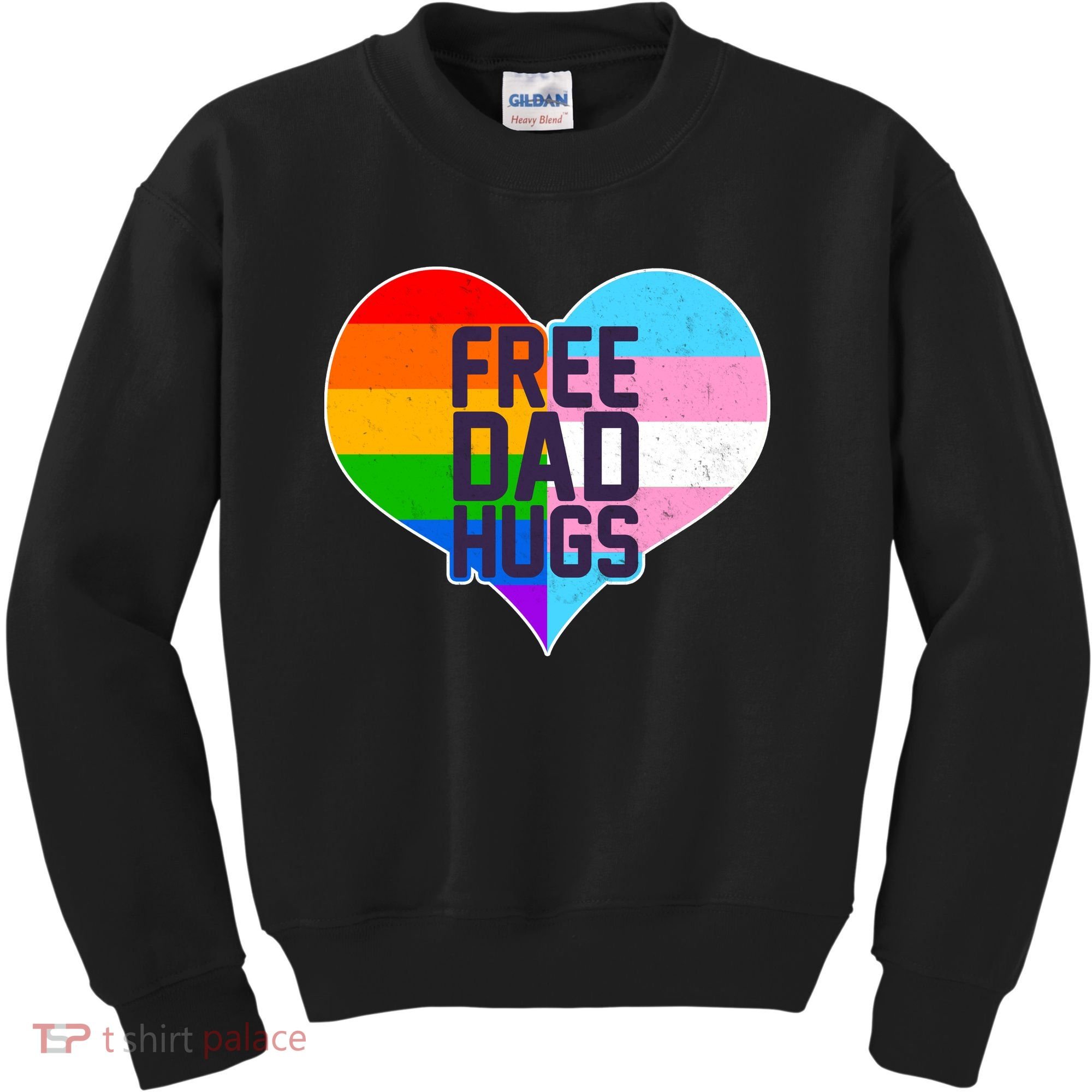 LGBT Free Dad Hugs Heart Kids Sweatshirt