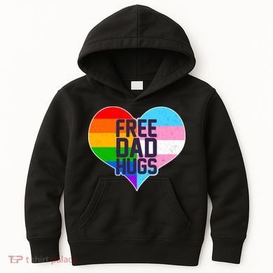 LGBT Free Dad Hugs Heart Kids Hoodie