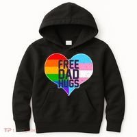 LGBT Free Dad Hugs Heart Kids Hoodie thumb 0