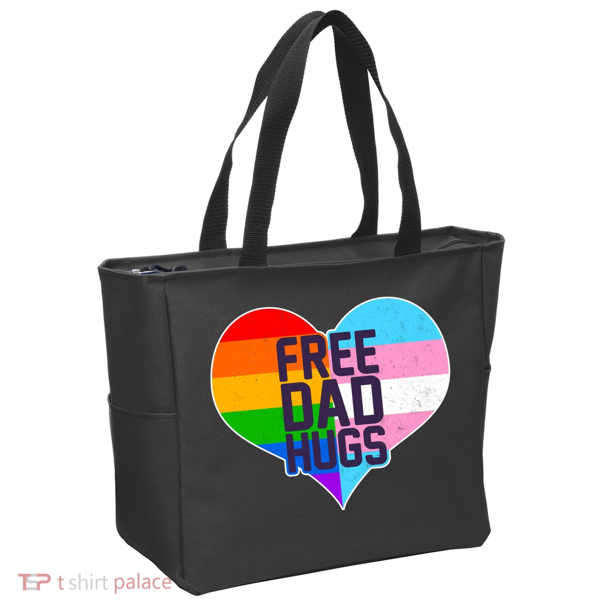 LGBT Free Dad Hugs Heart Tote Bag