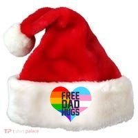 LGBT Free Dad Hugs Heart Santa Hat thumb 0