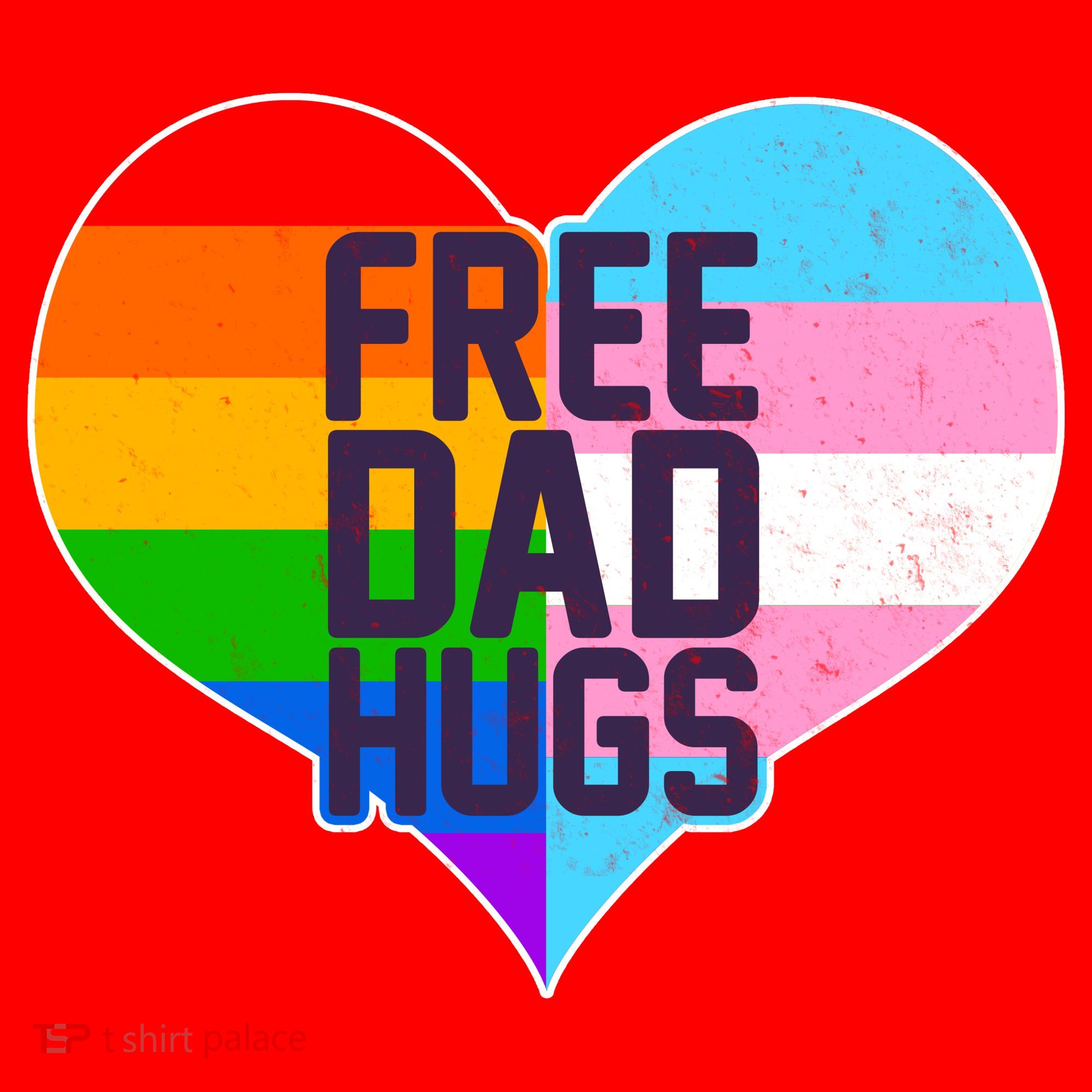 LGBT Free Dad Hugs Heart Santa Hat