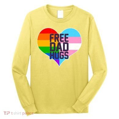 LGBT Free Dad Hugs Heart Long Sleeve Shirt
