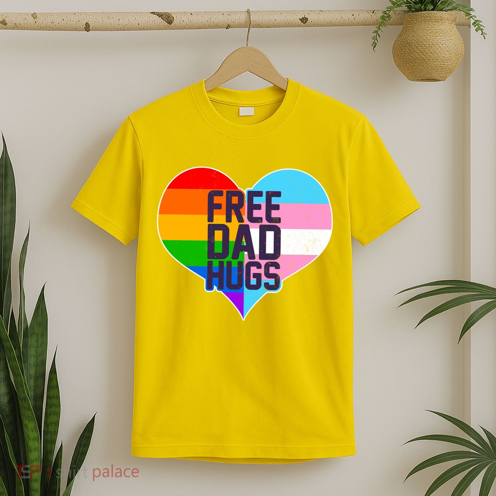 LGBT Free Dad Hugs Heart T-Shirt