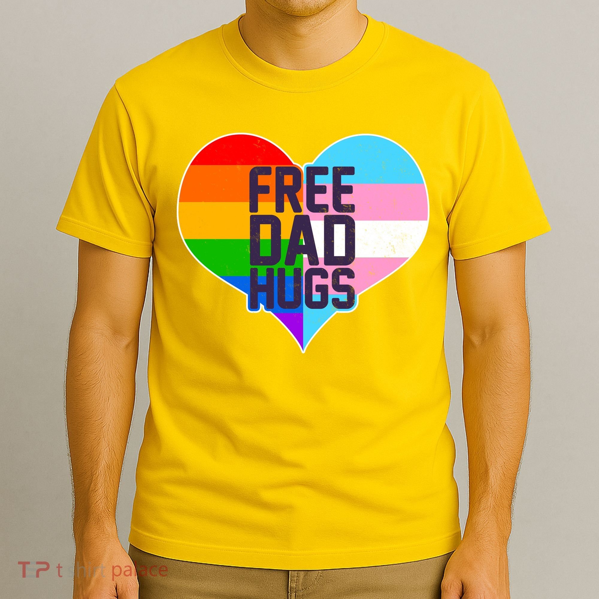 LGBT Free Dad Hugs Heart T-Shirt