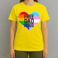 LGBT Free Dad Hugs Heart T-Shirt thumb 4