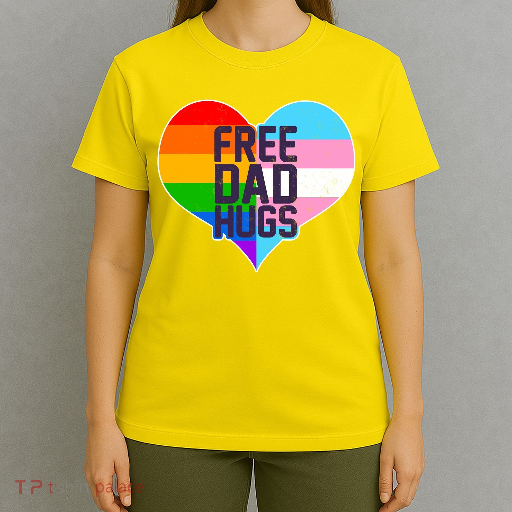 LGBT Free Dad Hugs Heart T-Shirt