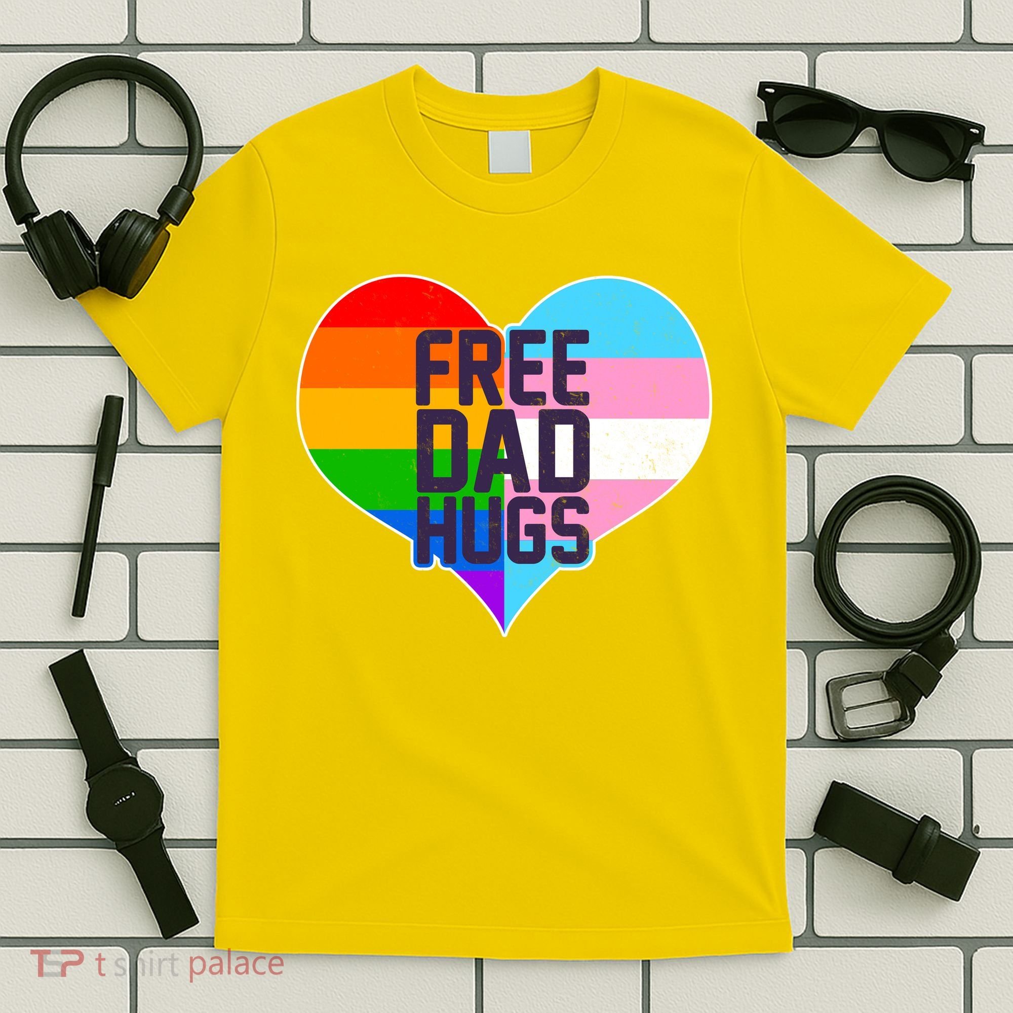 LGBT Free Dad Hugs Heart T-Shirt