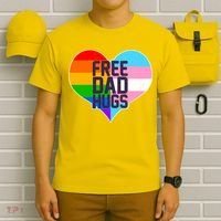 LGBT Free Dad Hugs Heart T-Shirt thumb 6