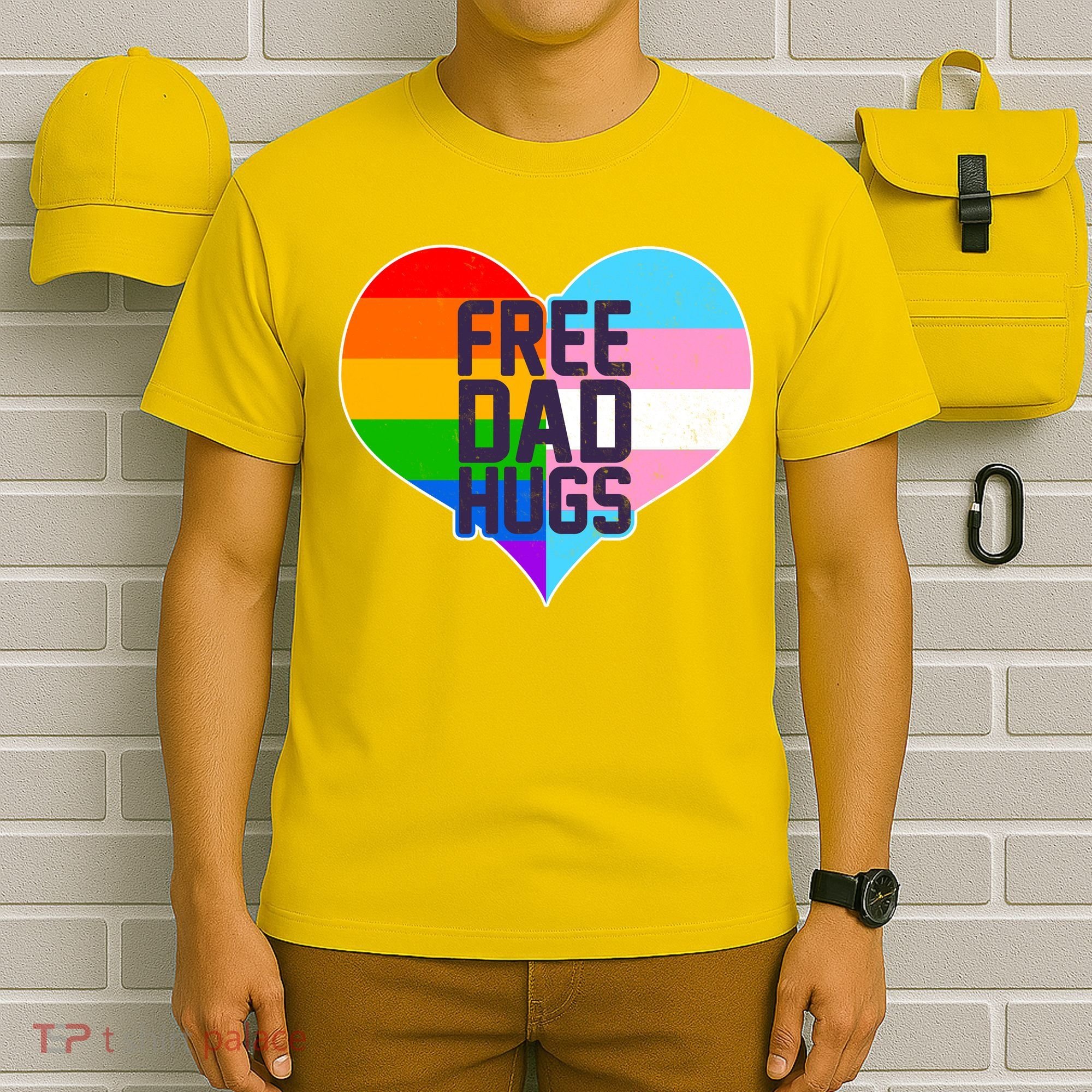 LGBT Free Dad Hugs Heart T-Shirt