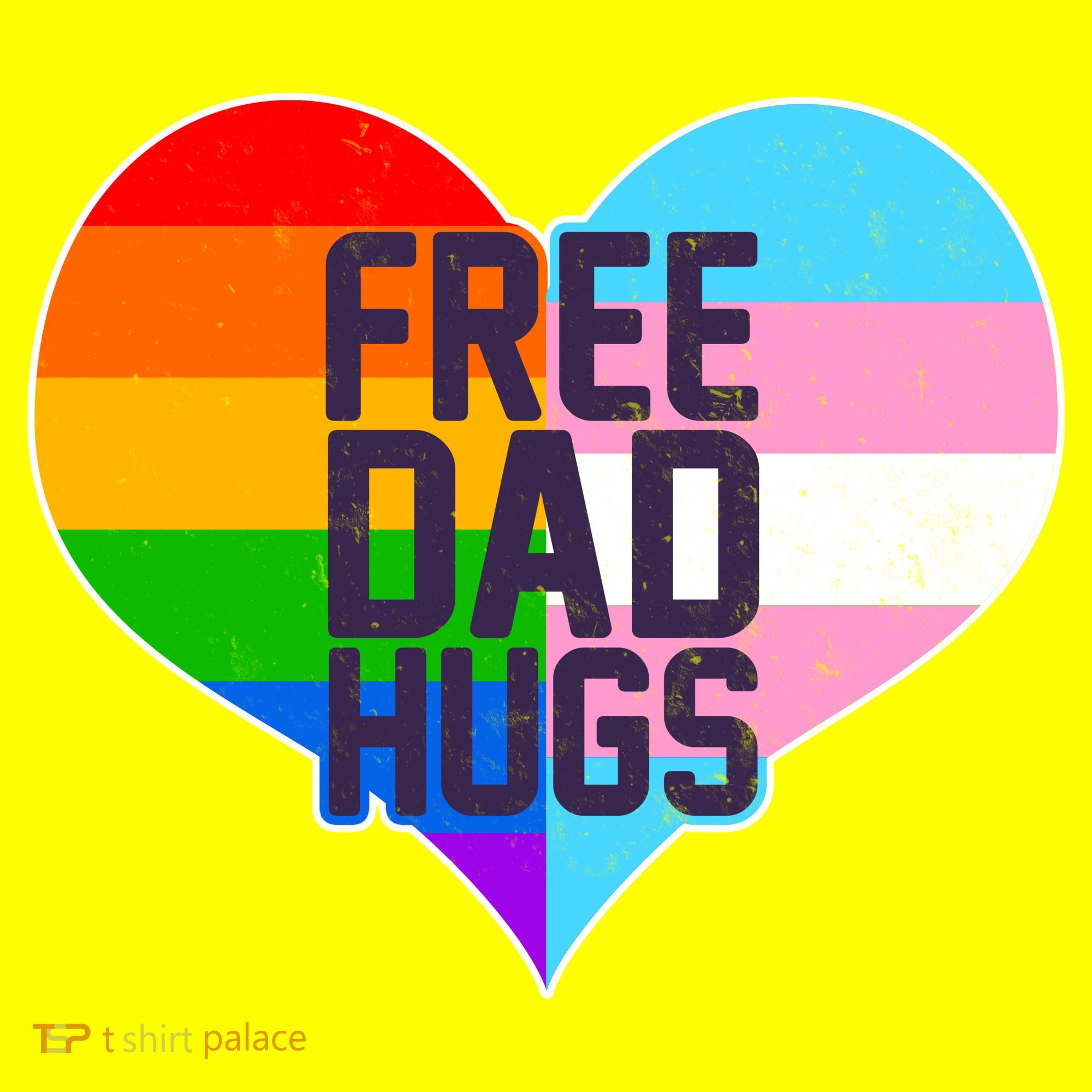 LGBT Free Dad Hugs Heart Baby Bodysuit