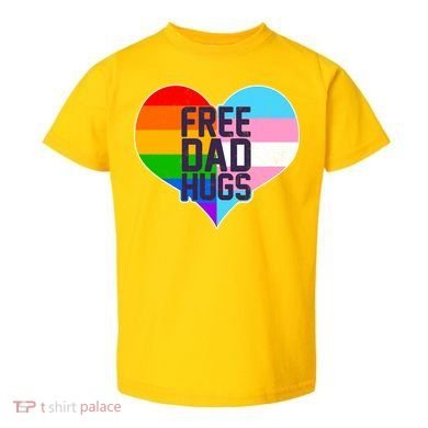 LGBT Free Dad Hugs Heart Toddler T-Shirt