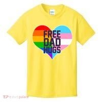 LGBT Free Dad Hugs Heart Kids T-Shirt thumb 0