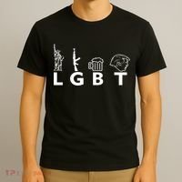 LGBT Lady Liberty Guns Beer Trump Donald Trump T-Shirt thumb 3