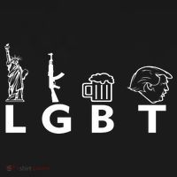 LGBT Lady Liberty Guns Beer Trump Donald Trump T-Shirt thumb 7