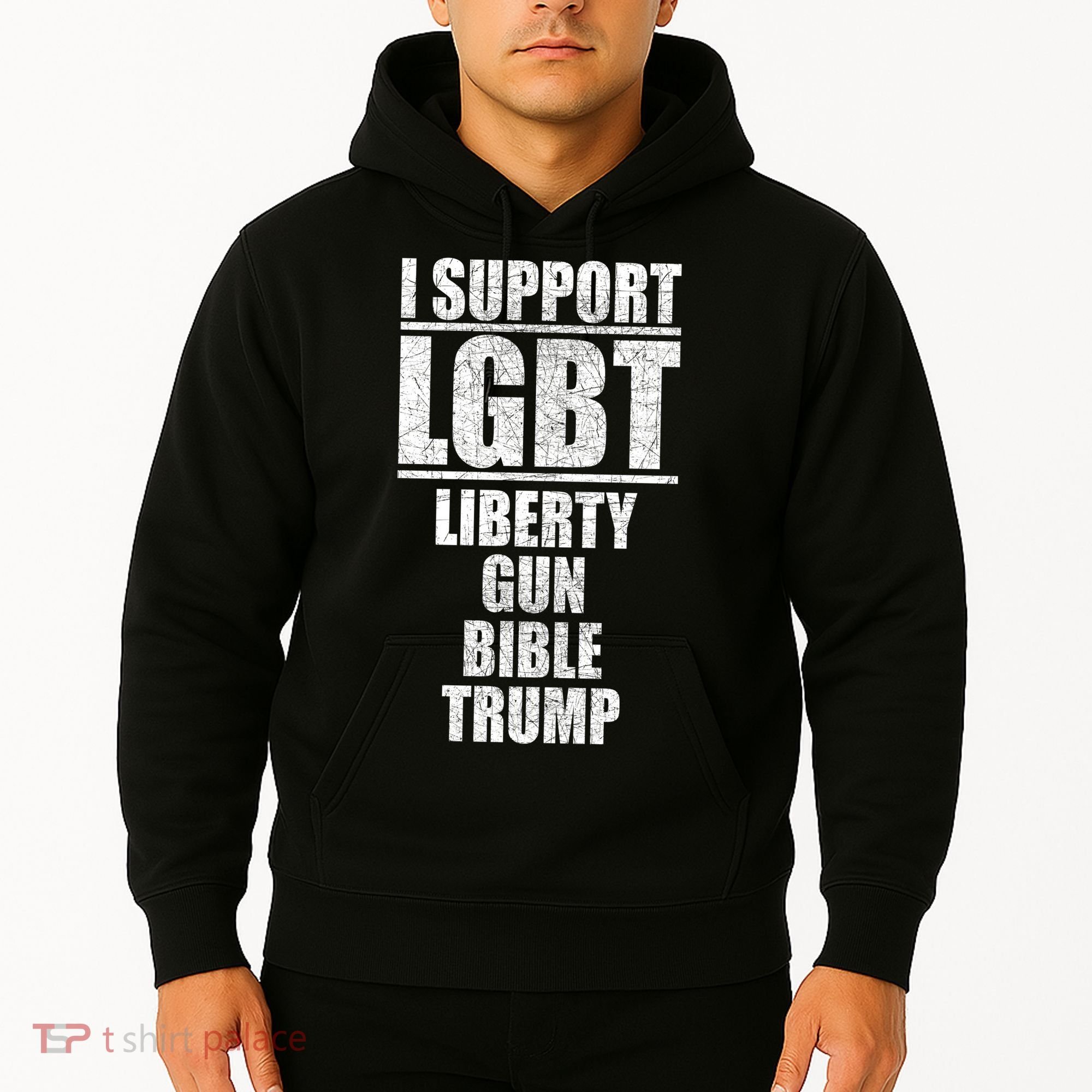 LGBT Liberty Gun Bible Trump Hoodie