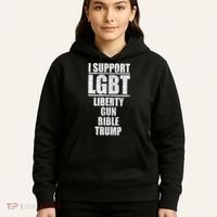 LGBT Liberty Gun Bible Trump Hoodie thumb 5