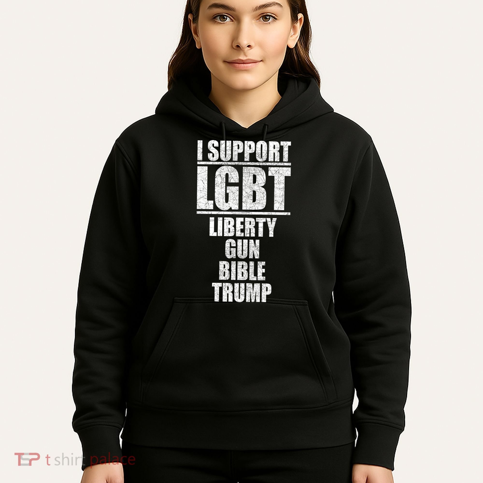 LGBT Liberty Gun Bible Trump Hoodie
