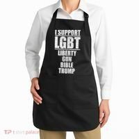 LGBT Liberty Gun Bible Trump Apron thumb 2