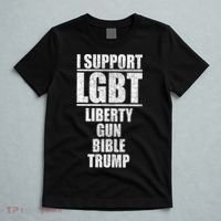 LGBT Liberty Gun Bible Trump T-Shirt thumb 5
