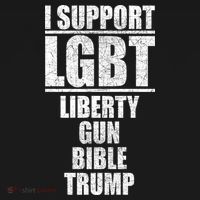 LGBT Liberty Gun Bible Trump T-Shirt thumb 7
