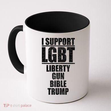 LGBT Liberty Gun Bible Trump Coffee Mug