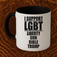 LGBT Liberty Gun Bible Trump Coffee Mug thumb 2