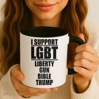 LGBT Liberty Gun Bible Trump Coffee Mug thumb 3