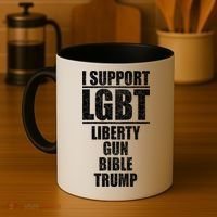 LGBT Liberty Gun Bible Trump Coffee Mug thumb 4