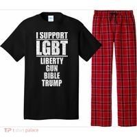 LGBT Liberty Gun Bible Trump Pajama Set thumb 0