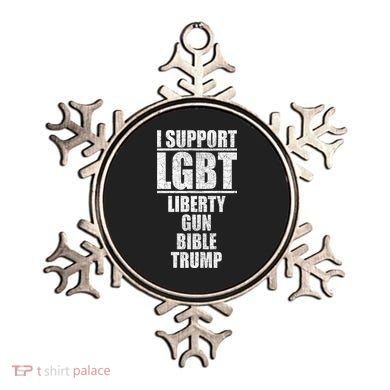 LGBT Liberty Gun Bible Trump Ornament