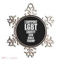 LGBT Liberty Gun Bible Trump Ornament thumb 0